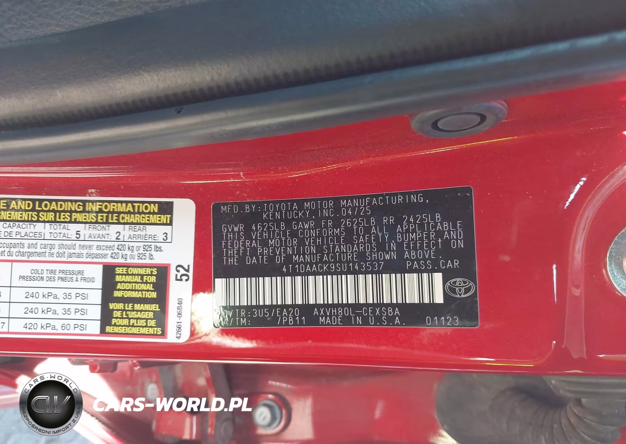 2025 Toyota Camry Se VIN:4T1DAACK9SU143537 - 9