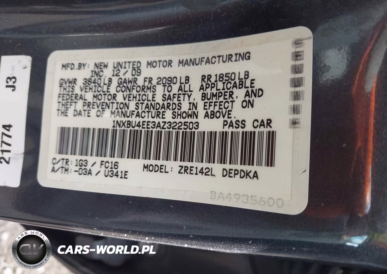 2010 Toyota Corolla Le VIN:1NXBU4EE3AZ322503 - 9