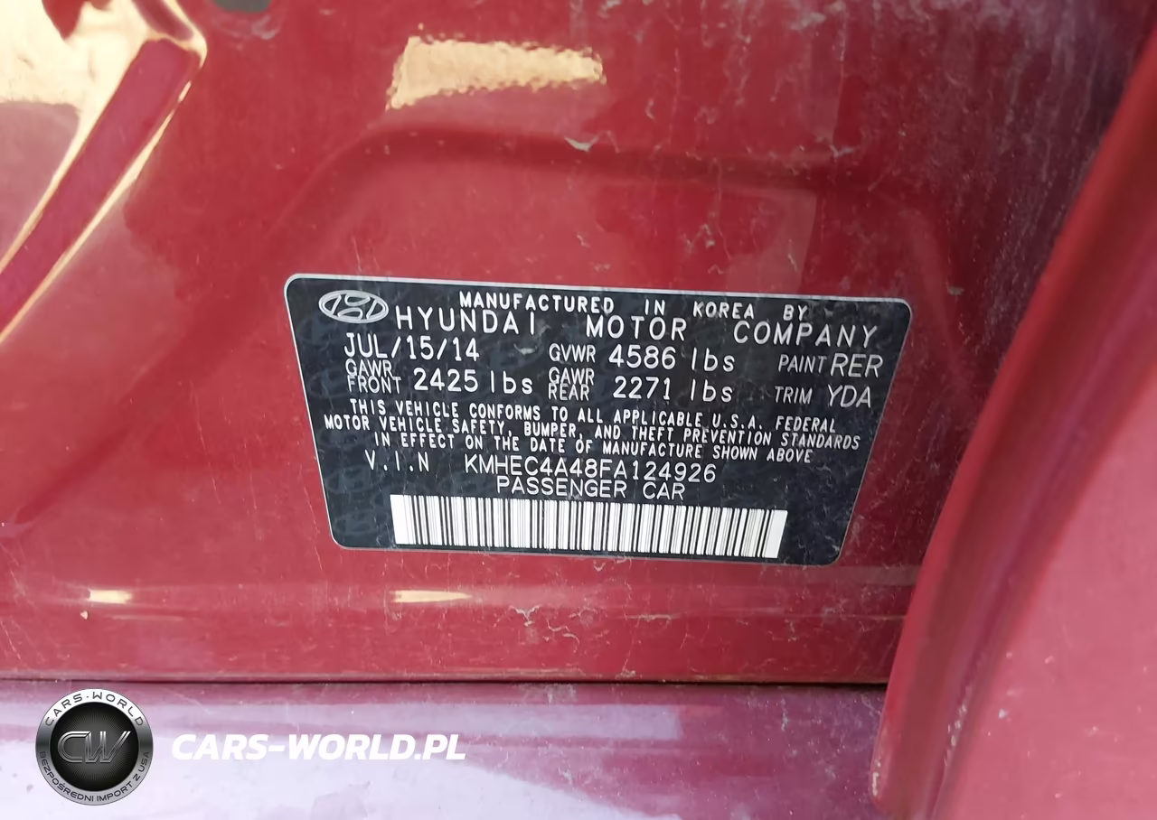 2015 Hyundai Sonata Hybrid VIN:KMHEC4A48FA124926 - 9