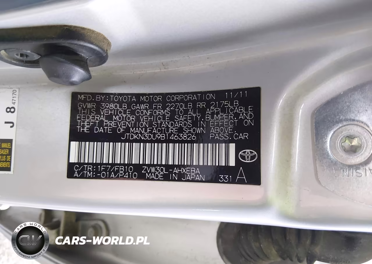 2011 Toyota Prius Two VIN:JTDKN3DU9B1463826 - 9
