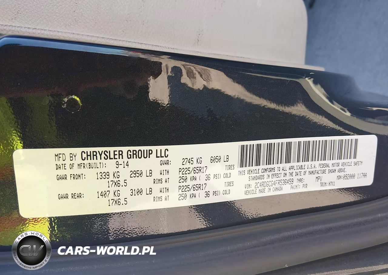 2015 Dodge Grand Caravan Sxt VIN:2C4RDGCG4FR536459 - 9