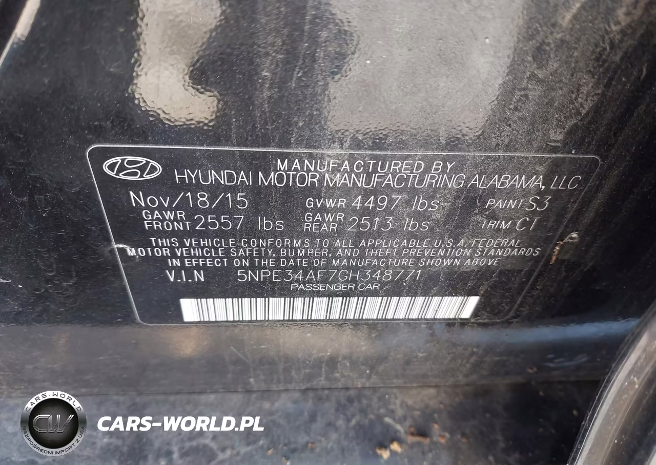 2016 Hyundai Sonata Limited VIN:5NPE34AF7GH348771 - 9