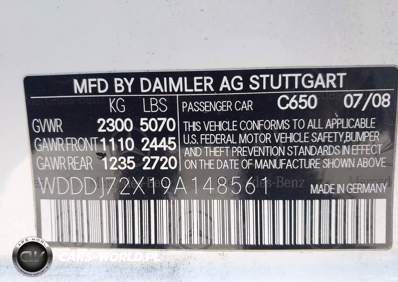2009 Mercedes-Benz Cls 550 VIN:WDDDJ72X19A148561 - 9