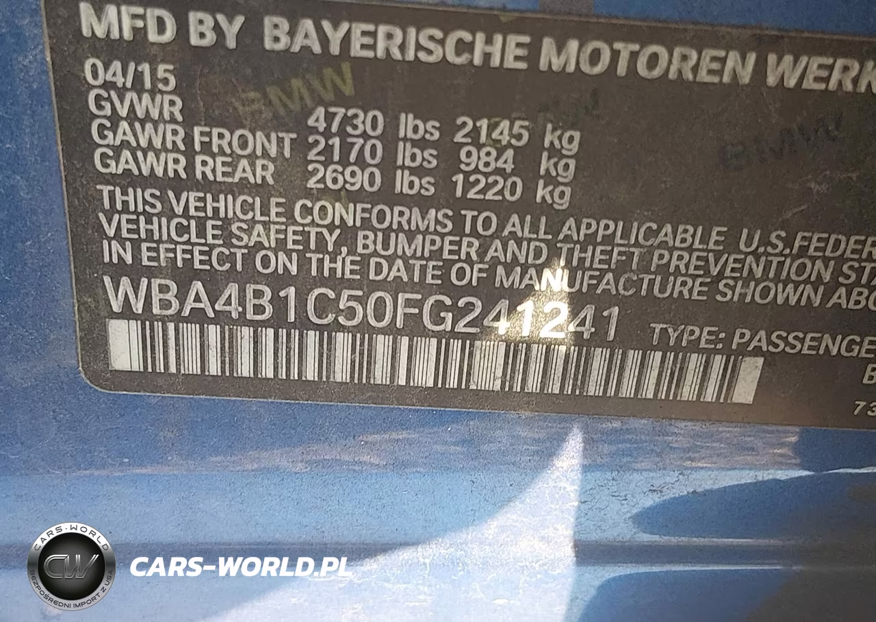 2015 BMW 435I Gran Coupe VIN:WBA4B1C50FG241241 - 9