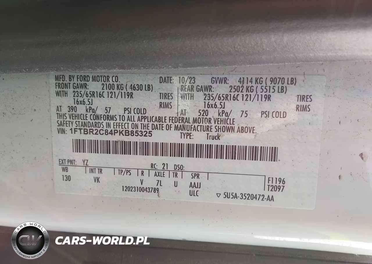 2023 Ford Transit-250 VIN:1FTBR2C84PKB85325 - 9