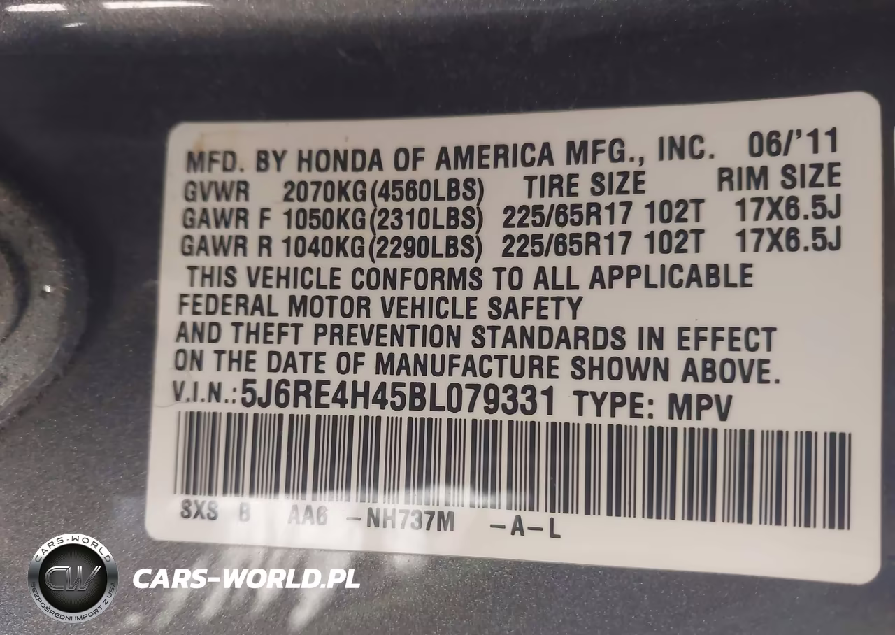 2011 Honda Cr-V Se VIN:5J6RE4H45BL079331 - 9