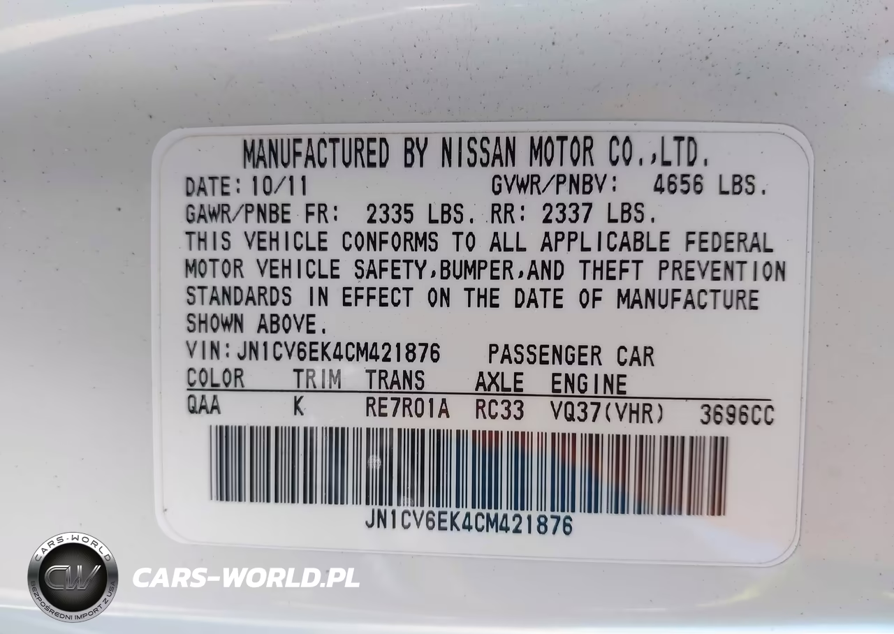 2012 Infiniti G37 Journey VIN:JN1CV6EK4CM421876 - 9