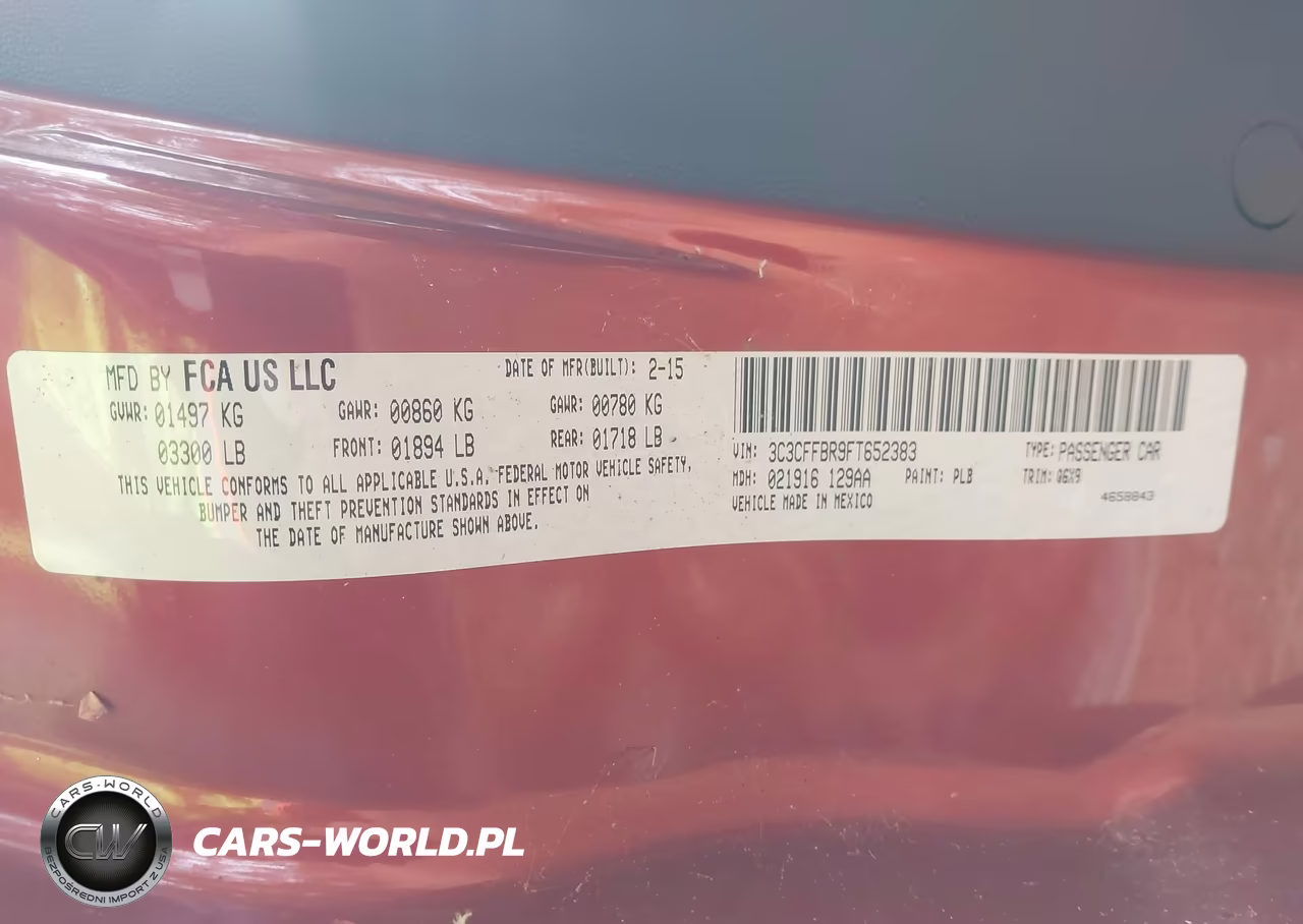 2015 Fiat 500 Sport VIN:3C3CFFBR9FT652383 - 9