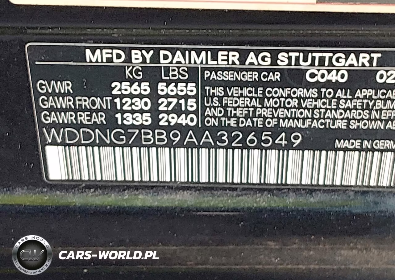 2010 Mercedes-Benz S 550 VIN:WDDNG7BB9AA326549 - 9