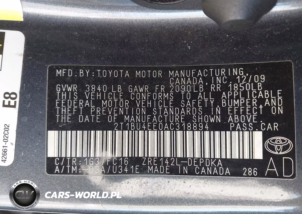 2010 Toyota Corolla Le VIN:2T1BU4EE0AC318894 - 9