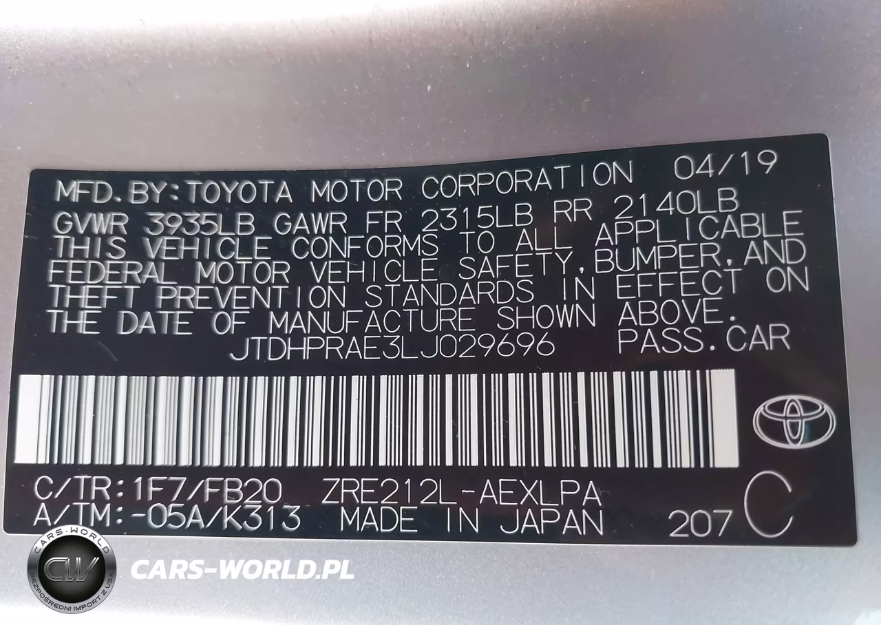 2020 Toyota Corolla Le VIN:JTDHPRAE3LJ029696 - 9