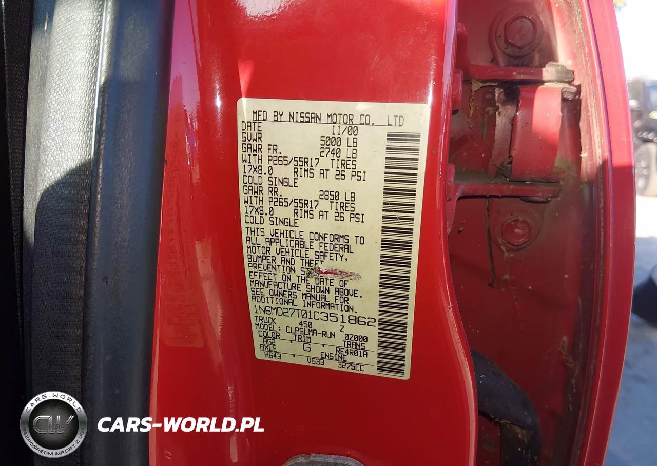 2001 Nissan Frontier Sc-V6 VIN:1N6MD27T01C351862 - 9