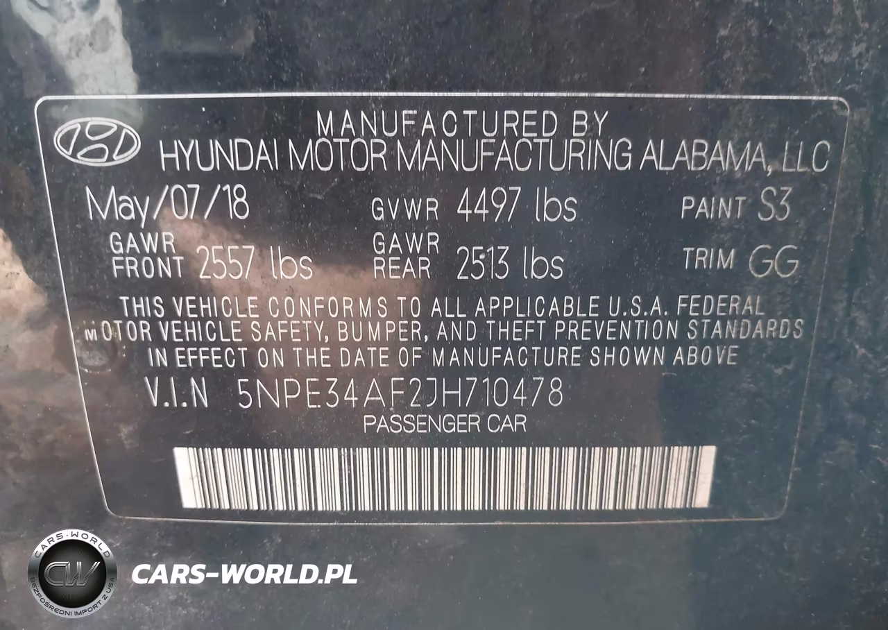 2018 Hyundai Sonata Sel+ VIN:5NPE34AF2JH710478 - 9