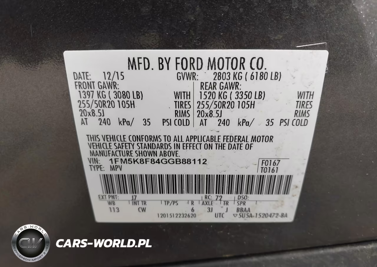 2016 Ford Explorer Limited VIN:1FM5K8F84GGB88112 - 9