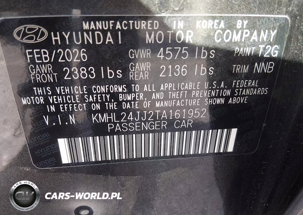 2026 Hyundai Sonata Hybrid Blue VIN:KMHL24JJ2TA161952 - 9