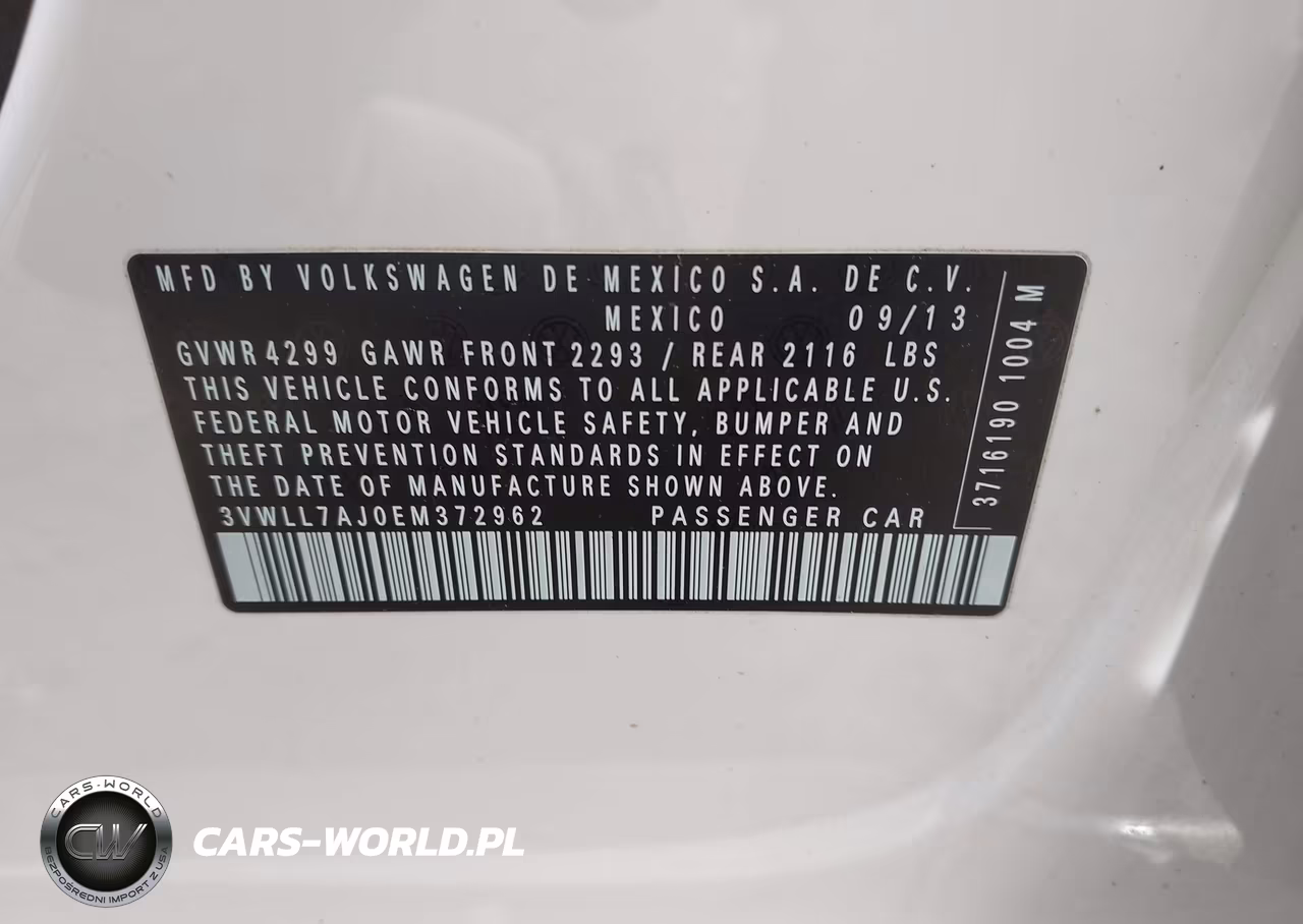 2014 Volkswagen Jetta 2.0L Tdi VIN:3VWLL7AJ0EM372962 - 9