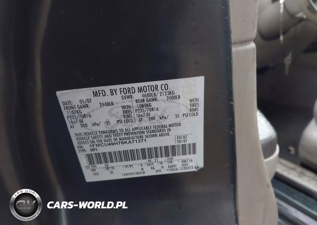 2008 Ford Escape Hybrid VIN:1FMCU49H78KA71371 - 9