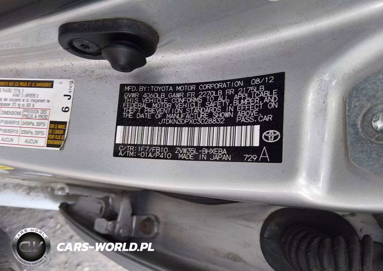 2012 Toyota Prius Plug-In VIN:JTDKN3DPXC3028832 - 9