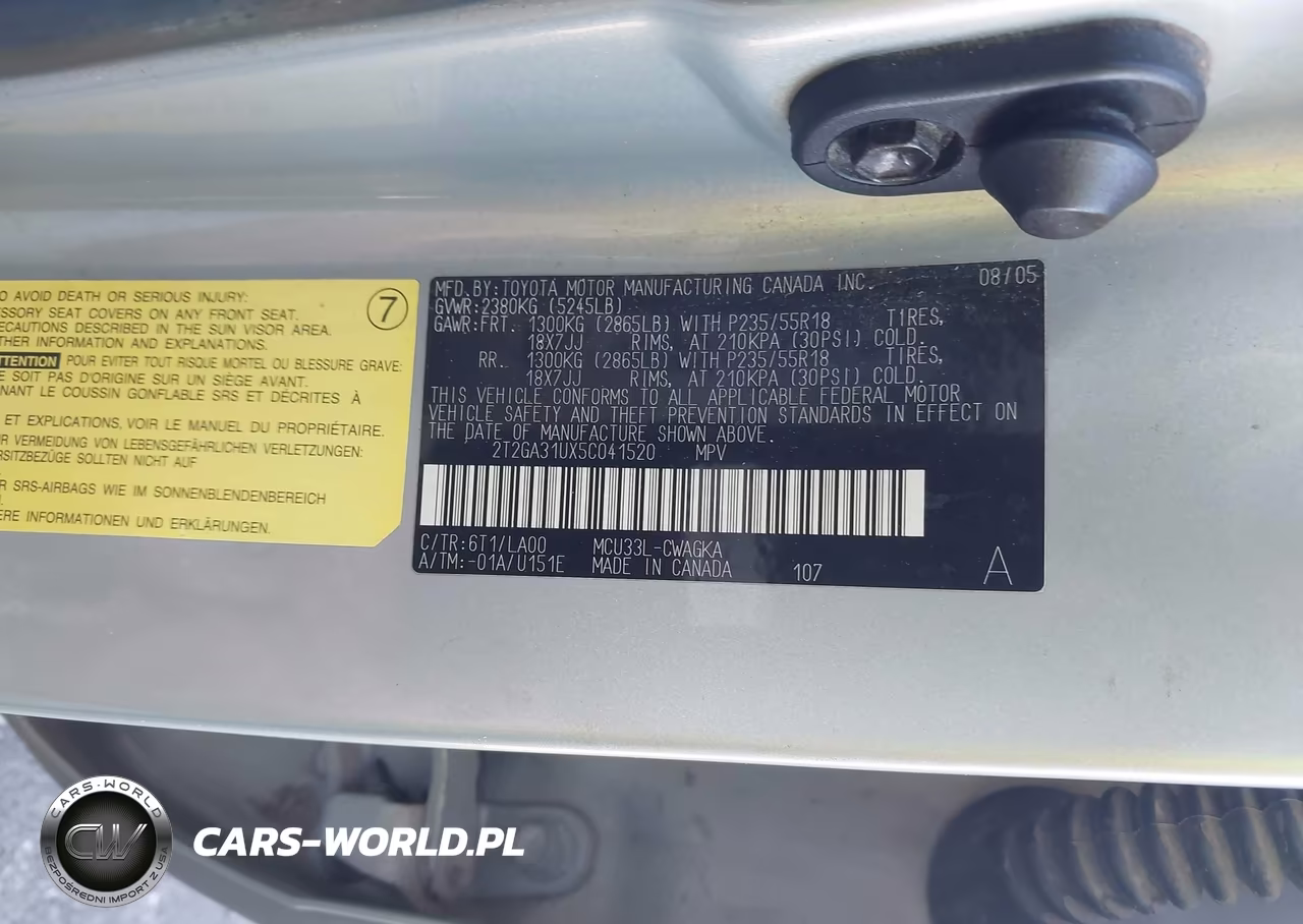 2005 Lexus Rx 330 VIN:2T2GA31UX5C041520 - 9