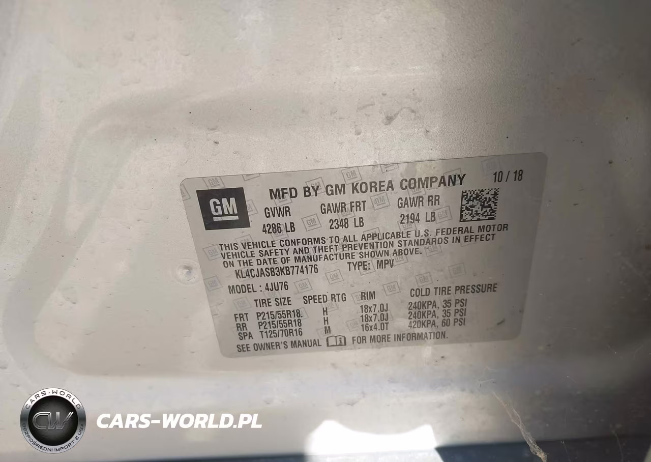 2019 Buick Encore Fwd Preferred VIN:KL4CJASB3KB774176 - 9