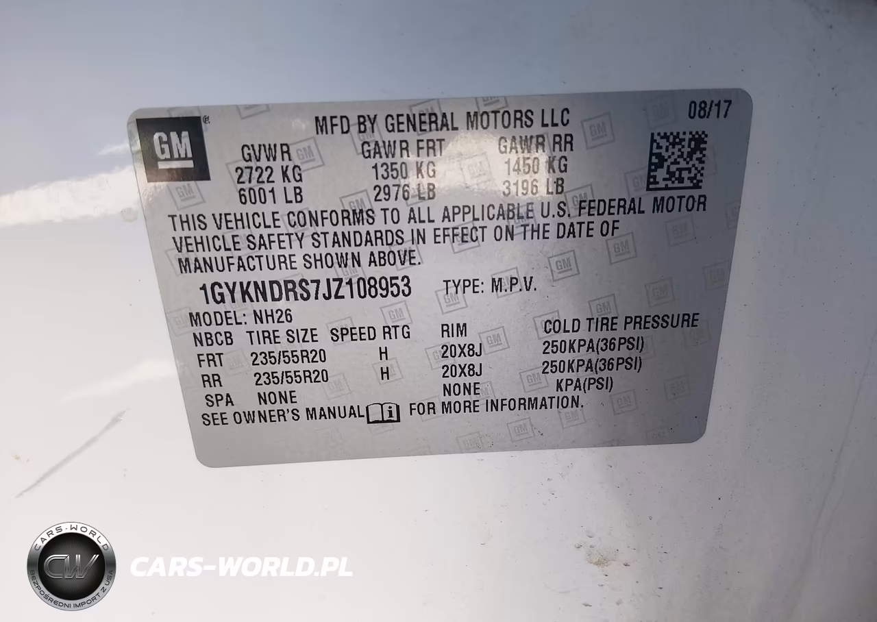 2018 Cadillac Xt5 Luxury VIN:1GYKNDRS7JZ108953 - 9