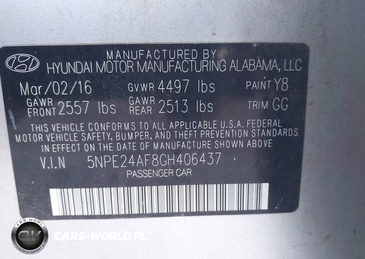 2016 Hyundai Sonata VIN:5NPE24AF8GH406437 - 9