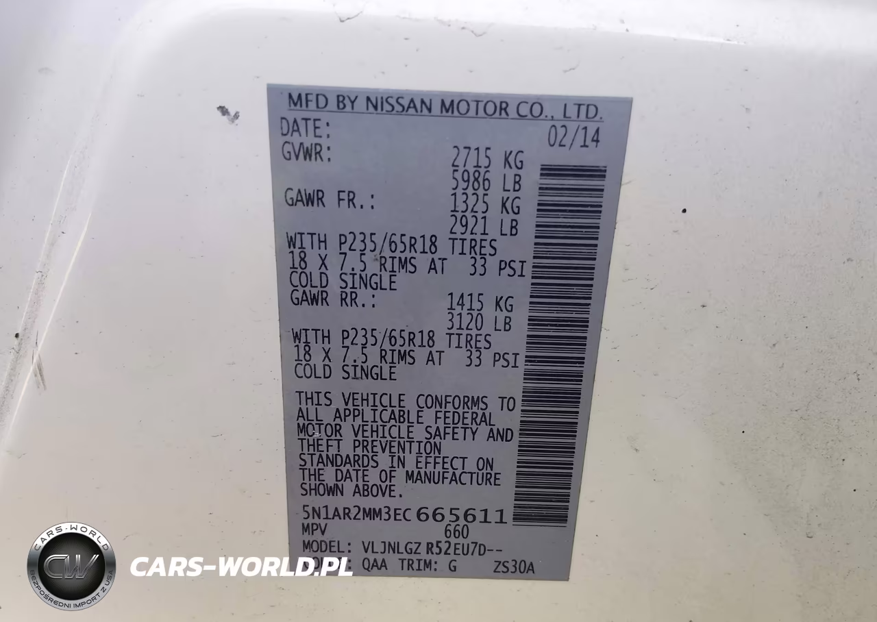 2014 Nissan Pathfinder Sl VIN:5N1AR2MM3EC665611 - 9