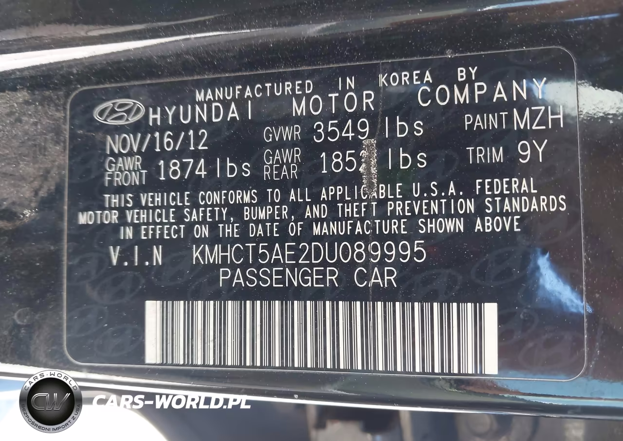 2013 Hyundai Accent Gs VIN:KMHCT5AE2DU089995 - 9