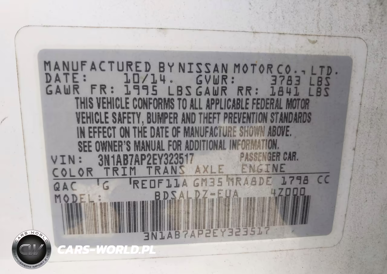 2014 Nissan Sentra Sv VIN:3N1AB7AP2EY323517 - 9