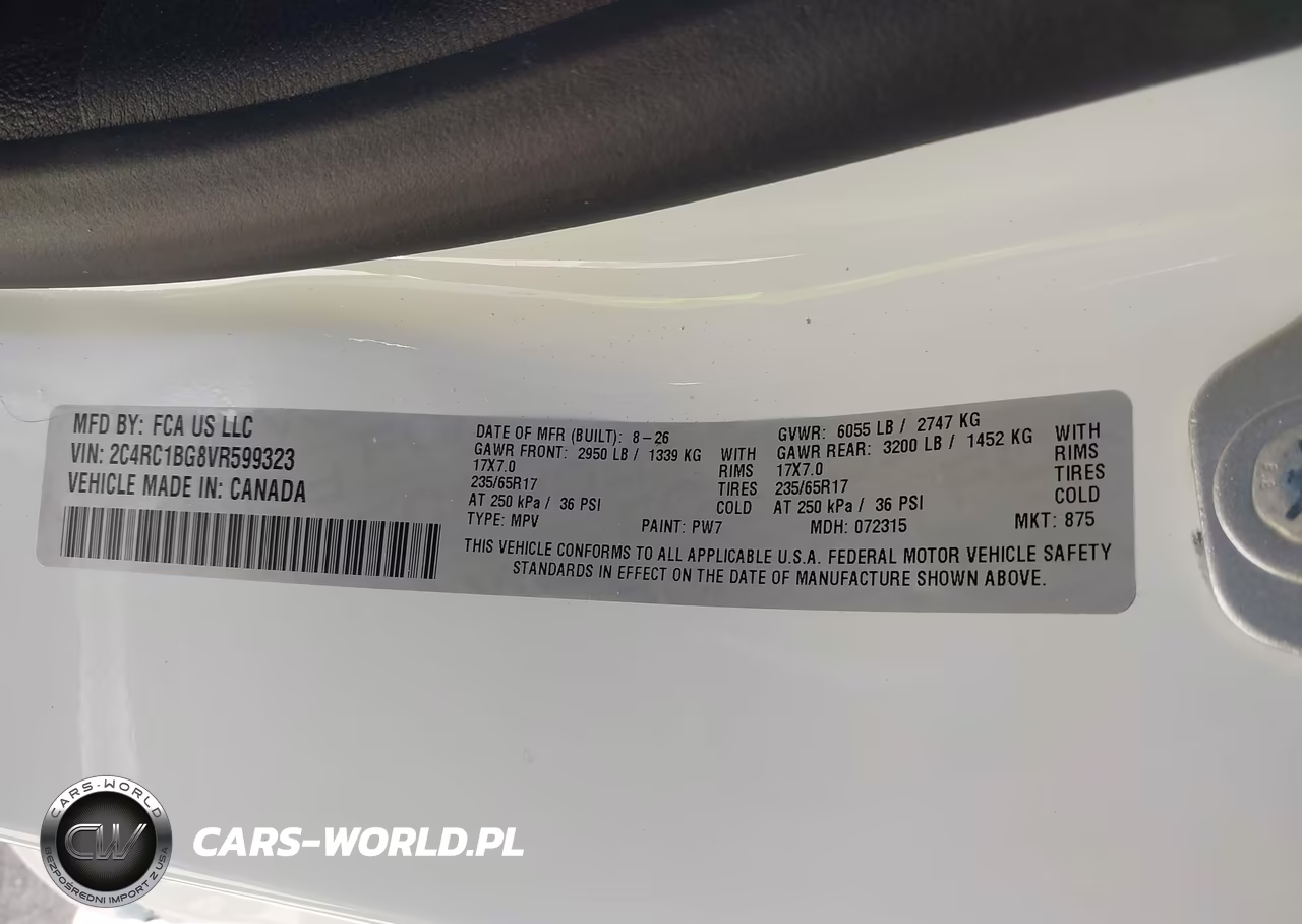 2027 Chrysler Pacifica VIN:2C4RC1BG8VR599323 - 9