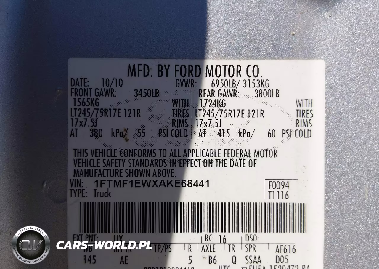 2010 Ford F-150 Stx-Xl-Xlt VIN:1FTMF1EWXAKE68441 - 9