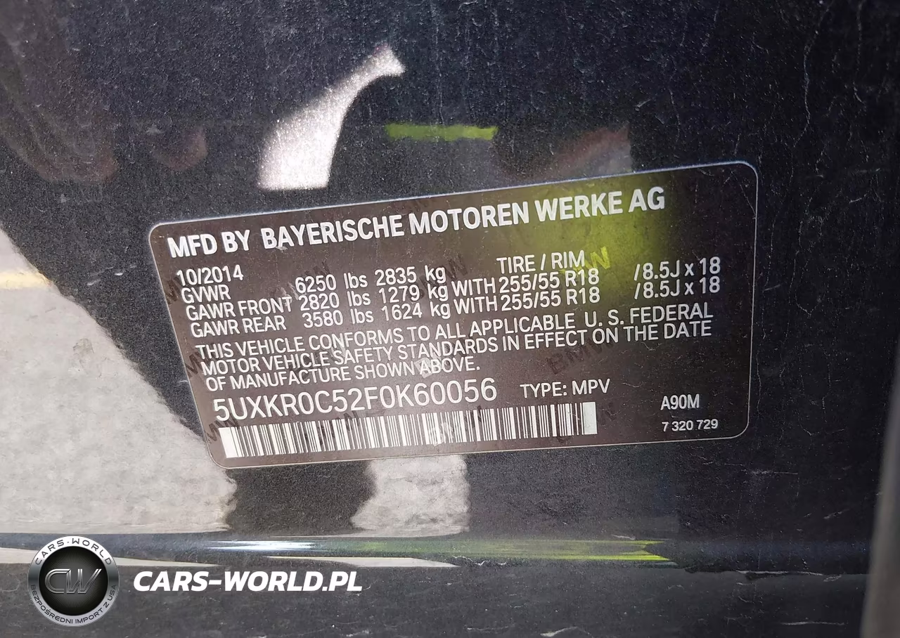 2015 BMW X5 xDrive35I VIN:5UXKR0C52F0K60056 - 9