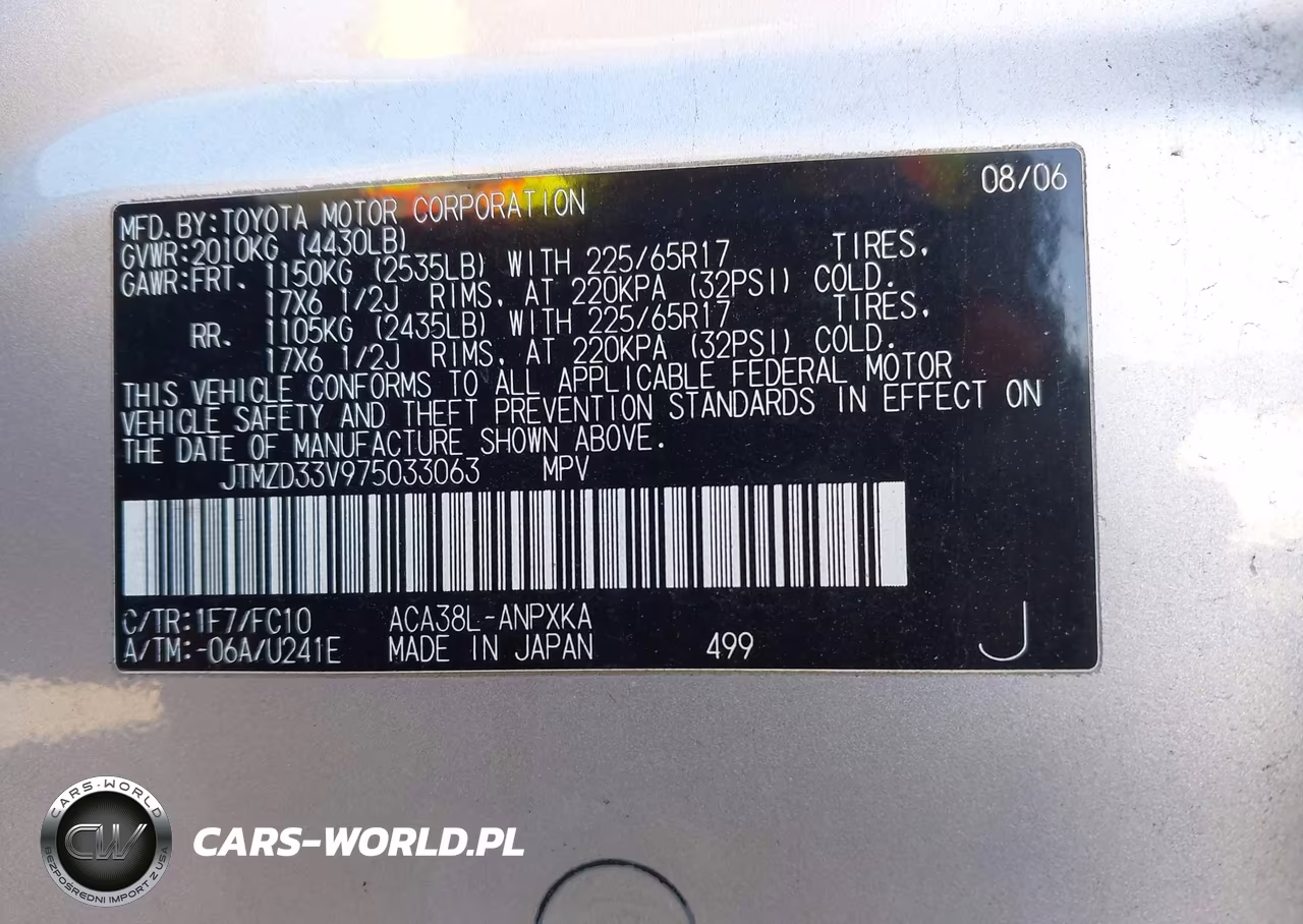 2007 Toyota Rav4 VIN:JTMZD33V975033063 - 9