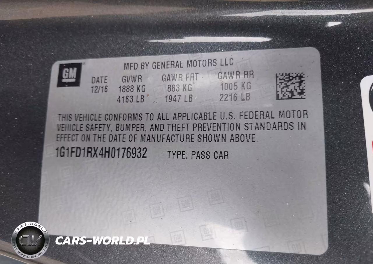 2017 Chevrolet Camaro 2Lt VIN:1G1FD1RX4H0176932 - 9