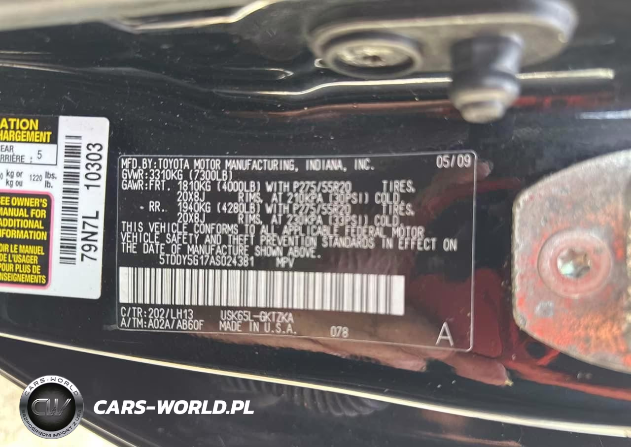 2010 Toyota Sequoia Platinum VIN:5TDDY5G17AS024381 - 9