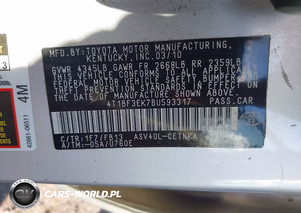 2011 Toyota Camry Se-Le-Xle VIN:4T1BF3EK7BU593317 - 9