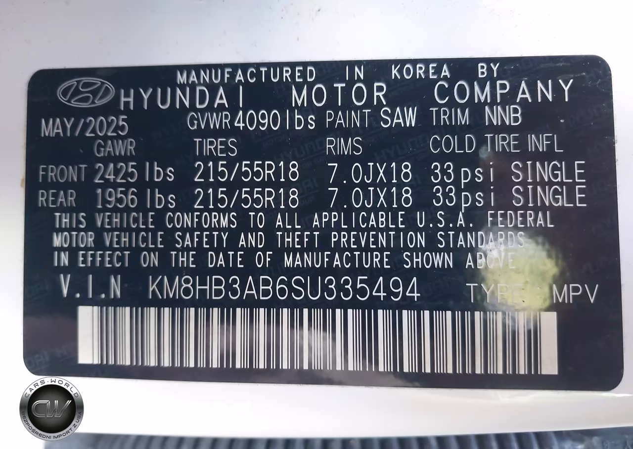 2025 Hyundai Kona Sel VIN:KM8HB3AB6SU335494 - 9