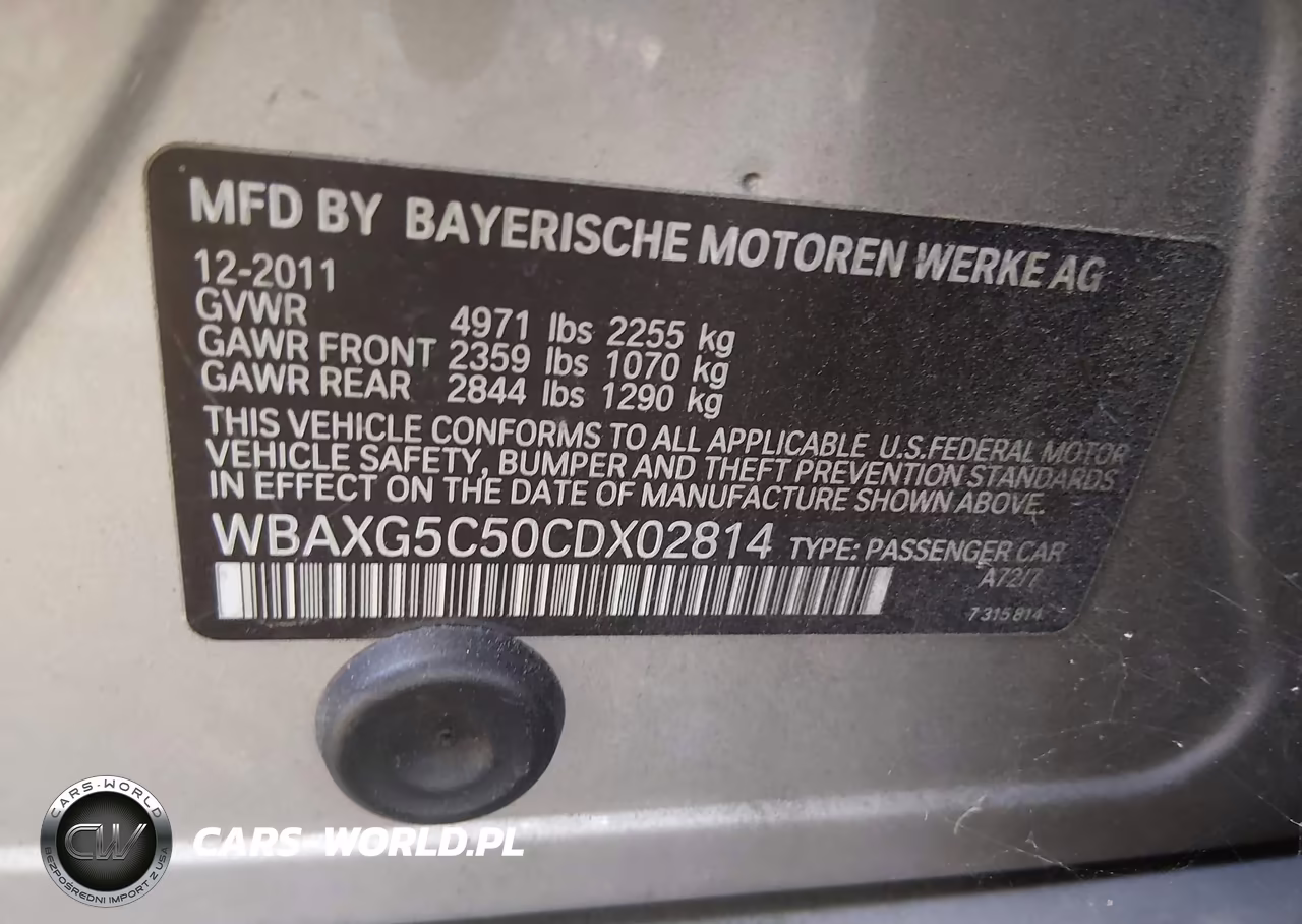 2012 BMW 528 I VIN:WBAXG5C50CDX02814 - 9