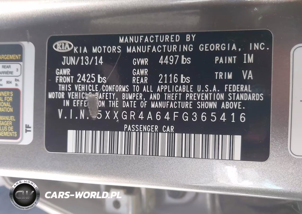 2015 Kia Optima Sx Turbo VIN:5XXGR4A64FG365416 - 9