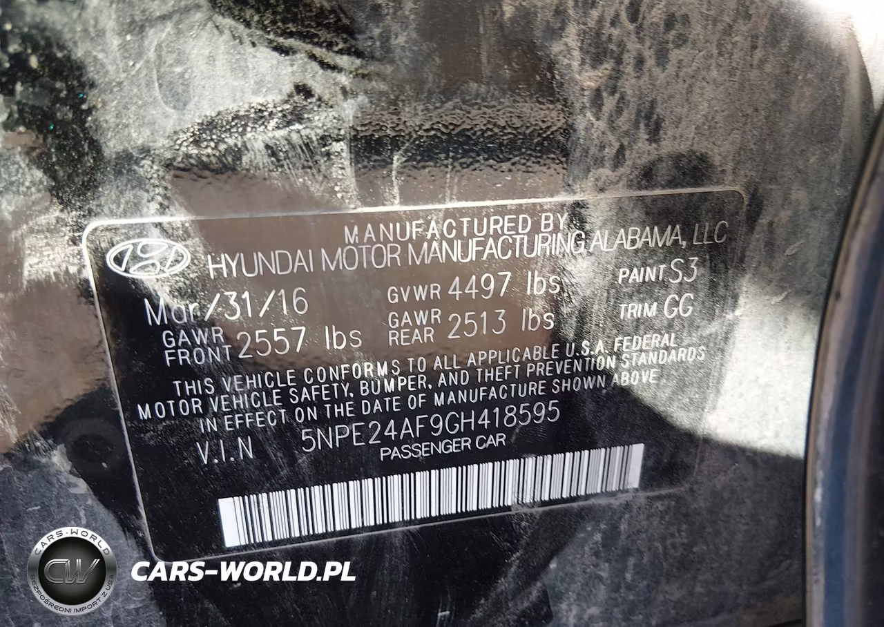 2016 Hyundai Sonata Se VIN:5NPE24AF9GH418595 - 9