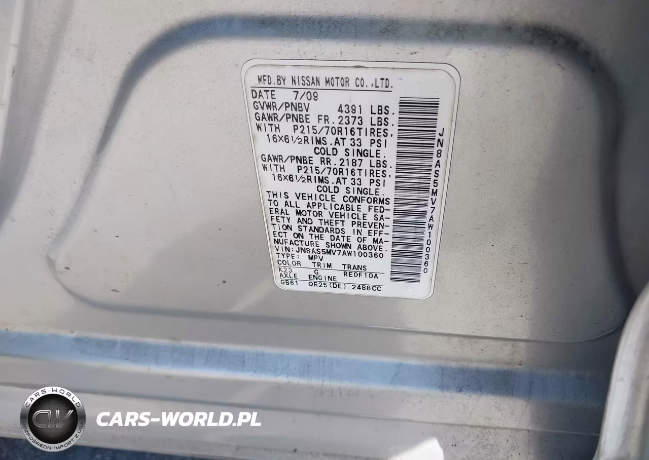 2010 Nissan Rogue S VIN:JN8AS5MV7AW100360 - 9