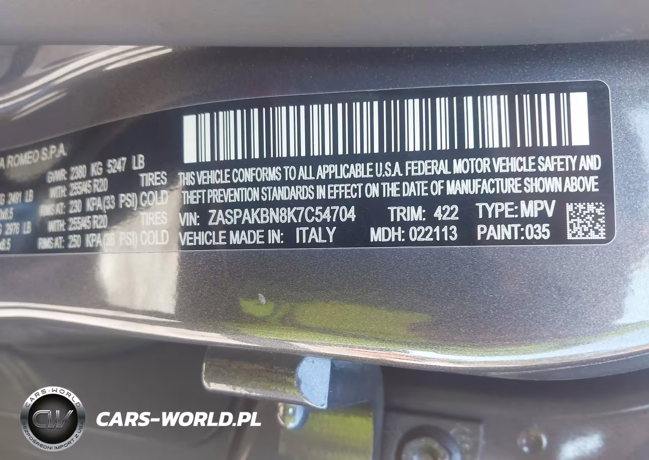 2019 Alfa Romeo Stelvio Ti Sport Awd VIN:ZASPAKBN8K7C54704 - 9