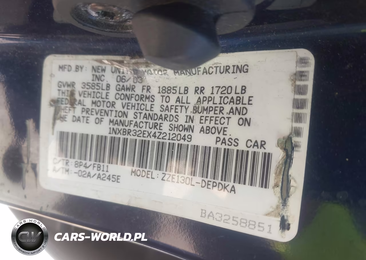 2004 Toyota Corolla Ce-Le-S VIN:1NXBR32EX4Z212049 - 9