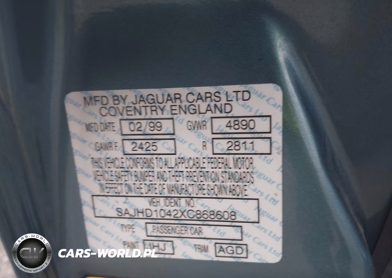 1999 Jaguar Xj8 VIN:SAJHD1042XC868608 - 9