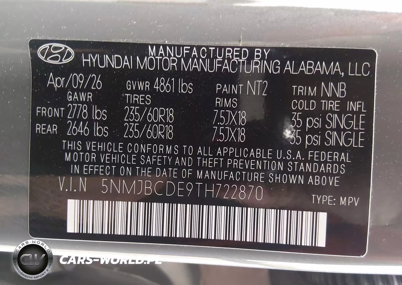 2026 Hyundai Tucson Sel VIN:5NMJBCDE9TH722870 - 9
