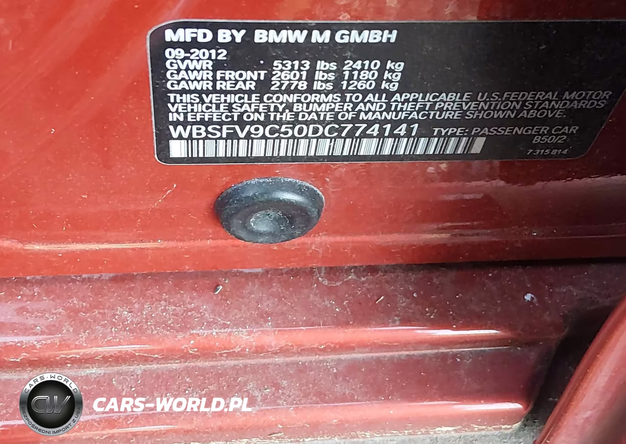 2013 BMW M5 VIN:WBSFV9C50DC774141 - 9