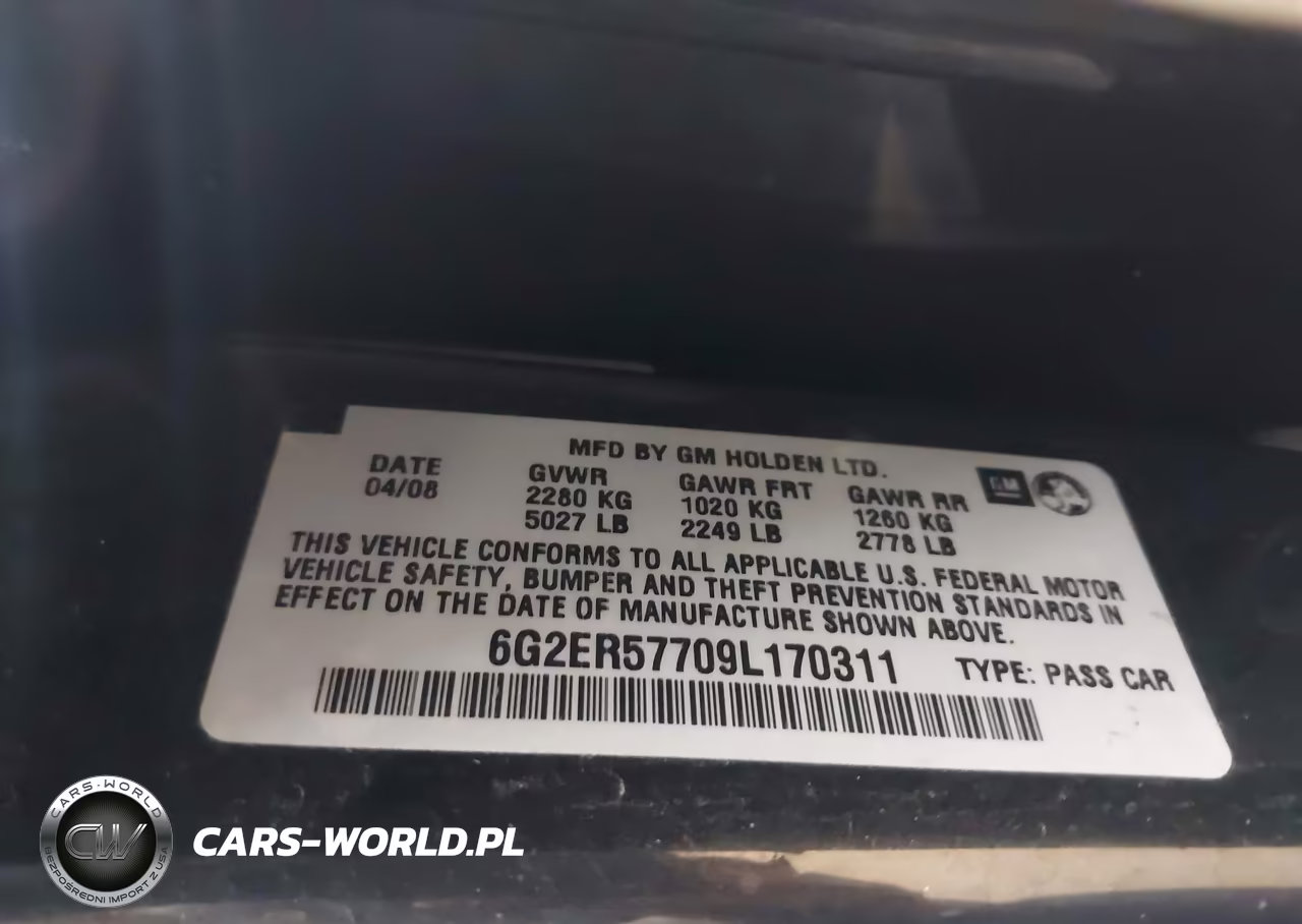 2009 Pontiac G8 VIN:6G2ER57709L170311 - 9