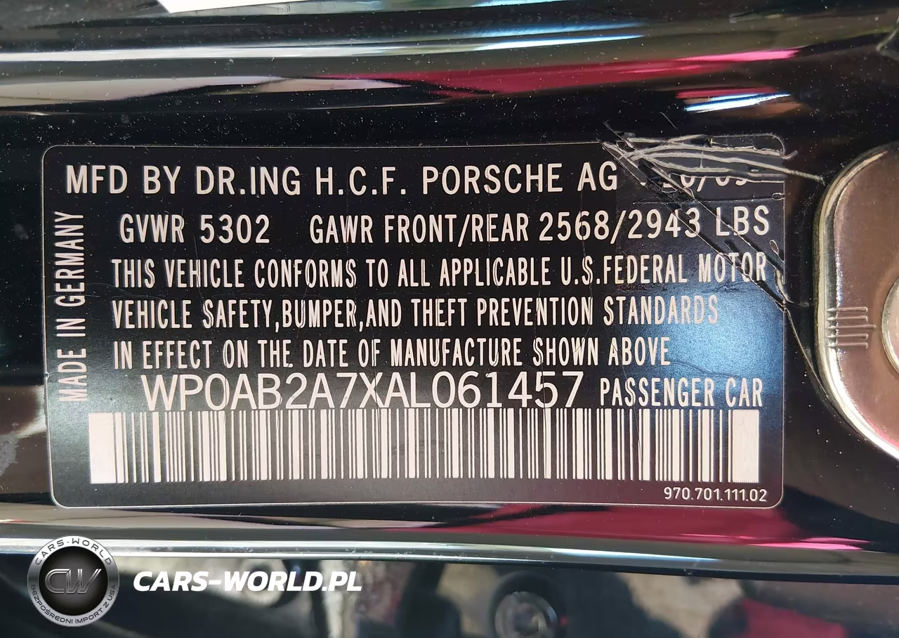 2010 Porsche Panamera S VIN:WP0AB2A7XAL061457 - 9