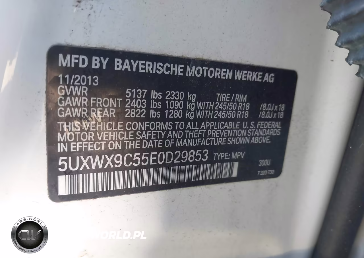 2014 BMW X3 xDrive28I VIN:5UXWX9C55E0D29853 - 9