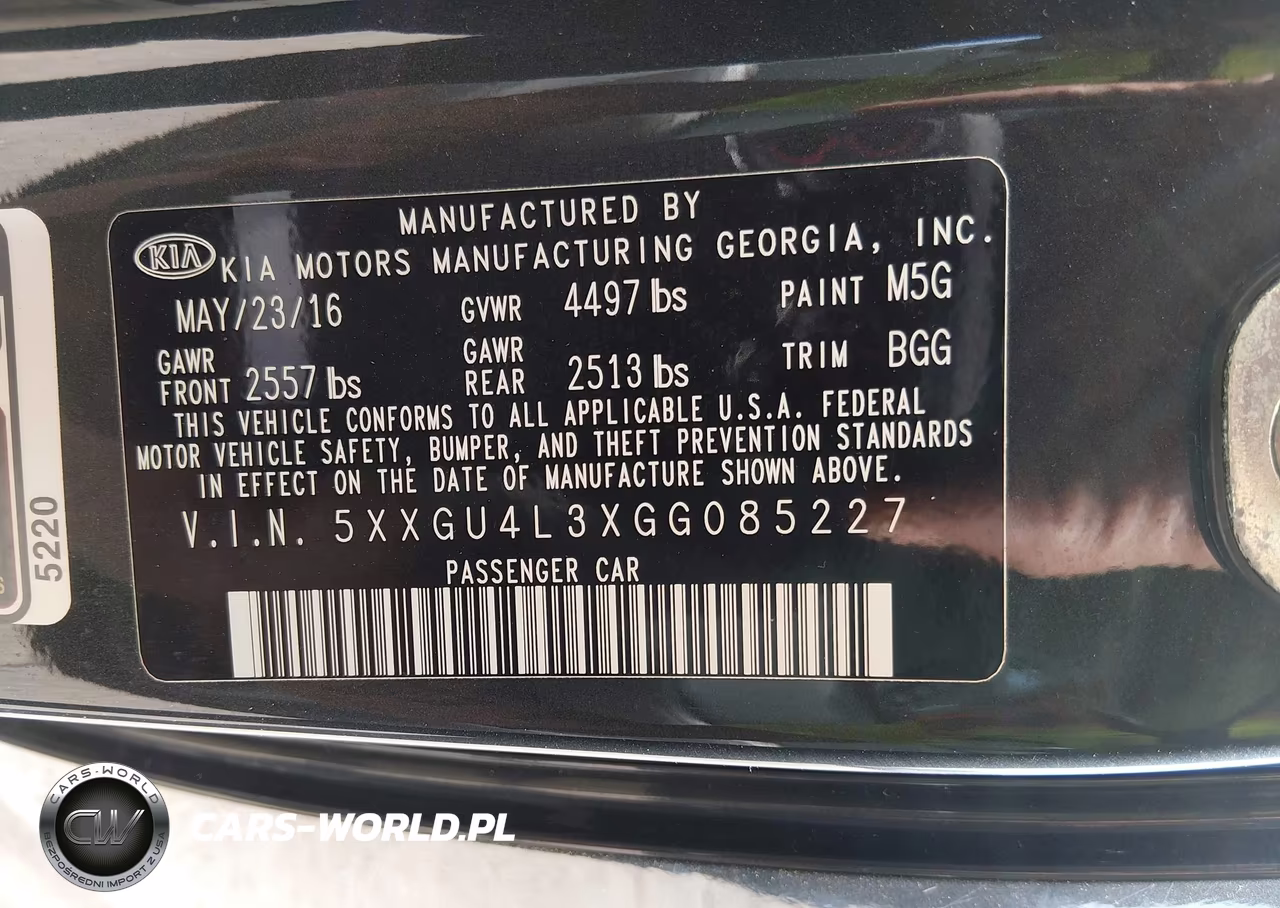 2016 Kia Optima Ex VIN:5XXGU4L3XGG085227 - 9